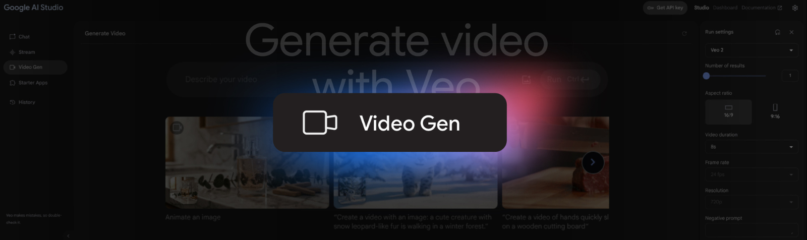 Veo 2 in the Gemini API and Google AI Studio