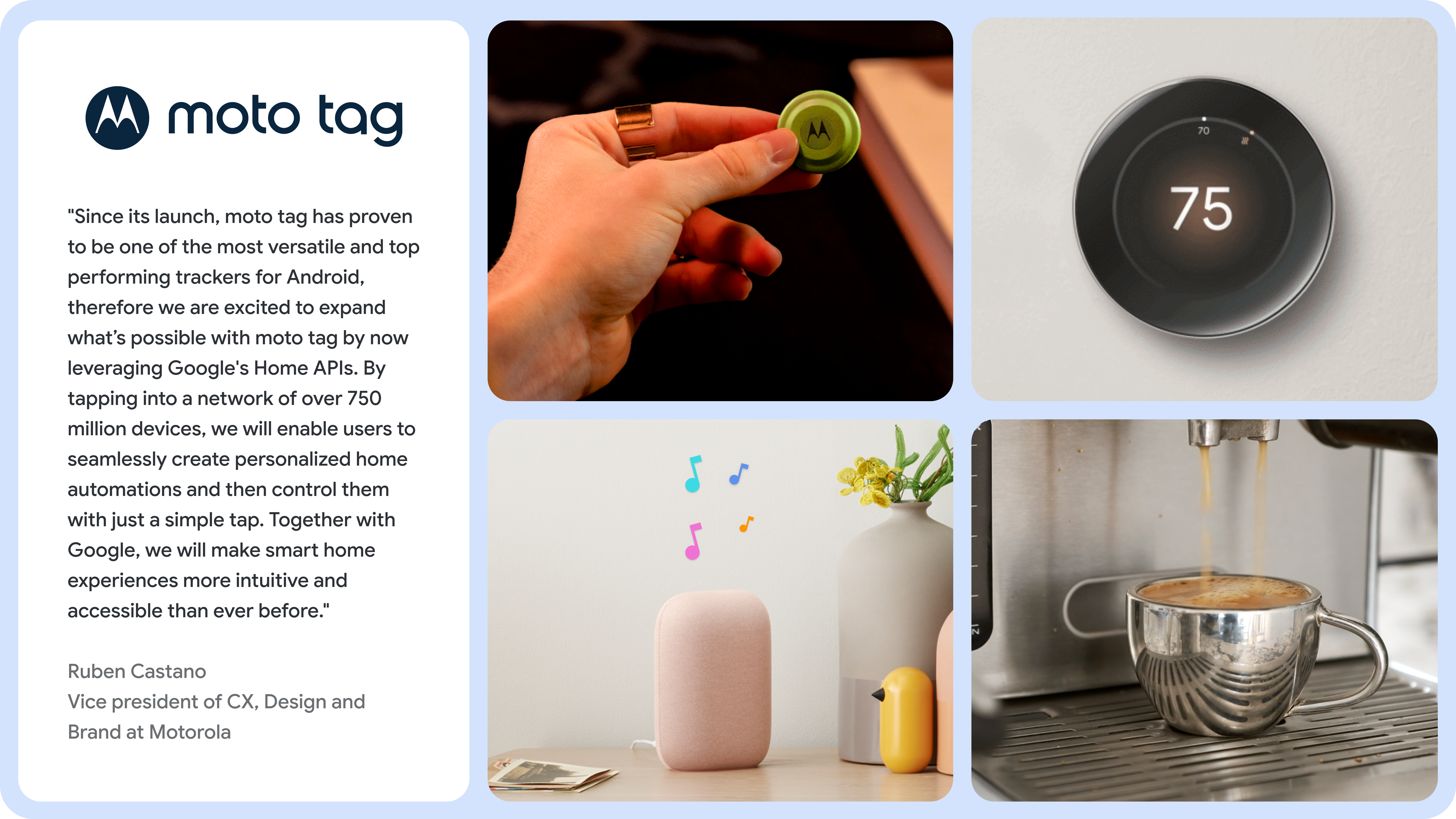 Motorola mototag - Google Home at Google I/O