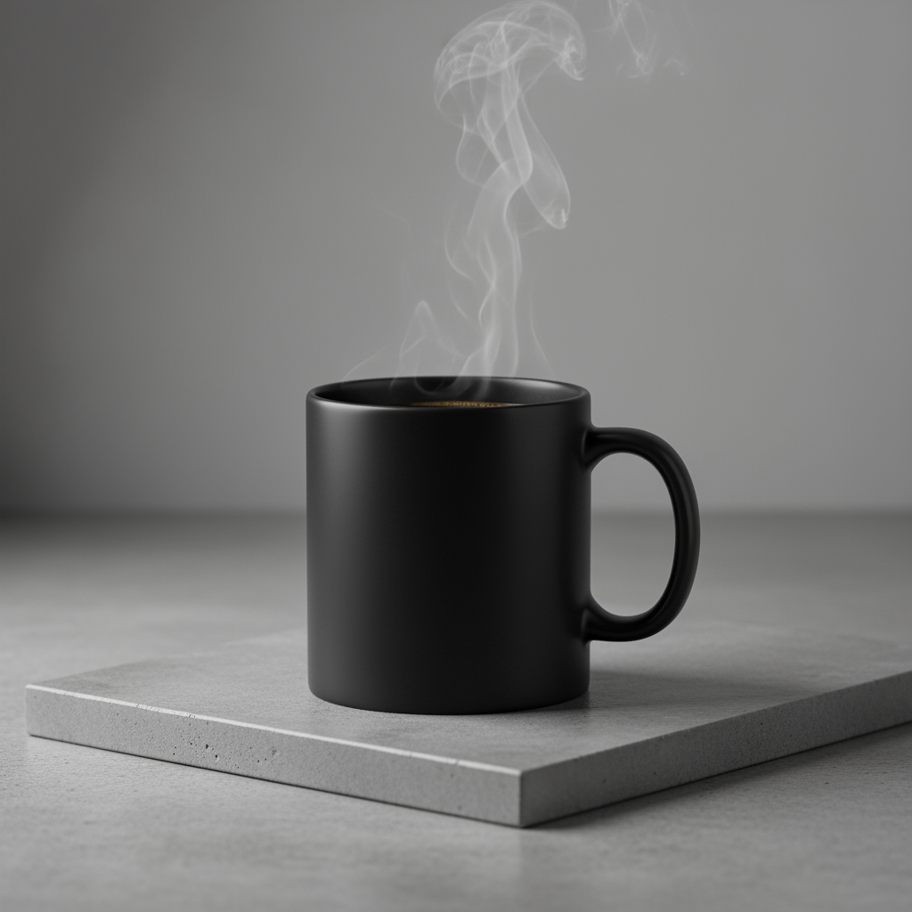 minimalist ceramic coffee mug