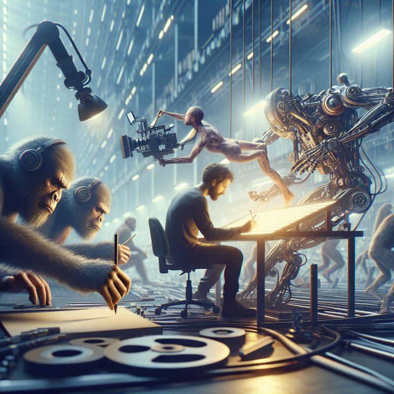 Illustration representing Evoluția tehnologică in context of Evoluția Tehnologică în Film: Scriitura bate Cameră